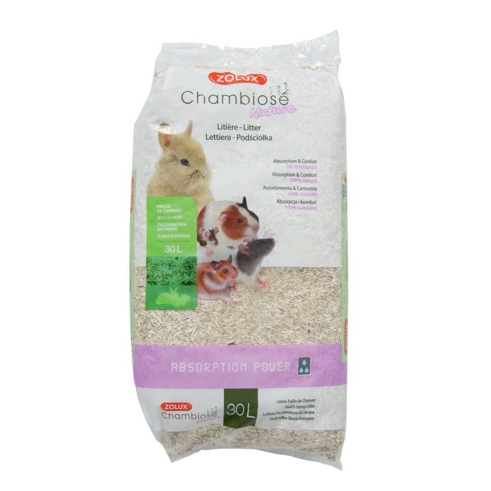 Litière chambiose nature 30 l -3 kg pour rongeur