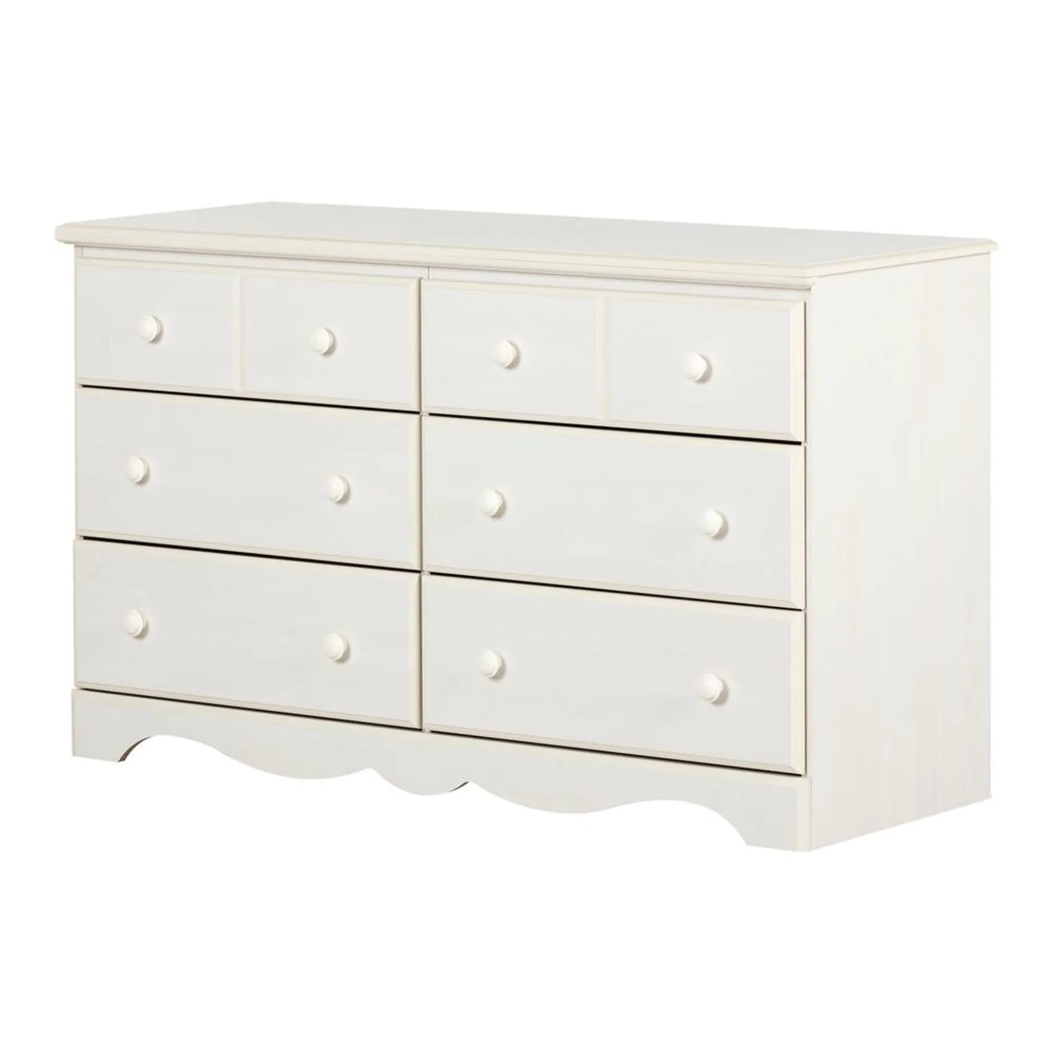 South Shore Bureau 6 tiroirs Summer Breeze -Blanc Antique