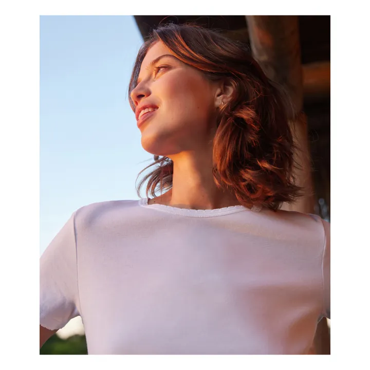 Petit Bateau T-shirt Point Cocotte - Collection Femme | Blanc