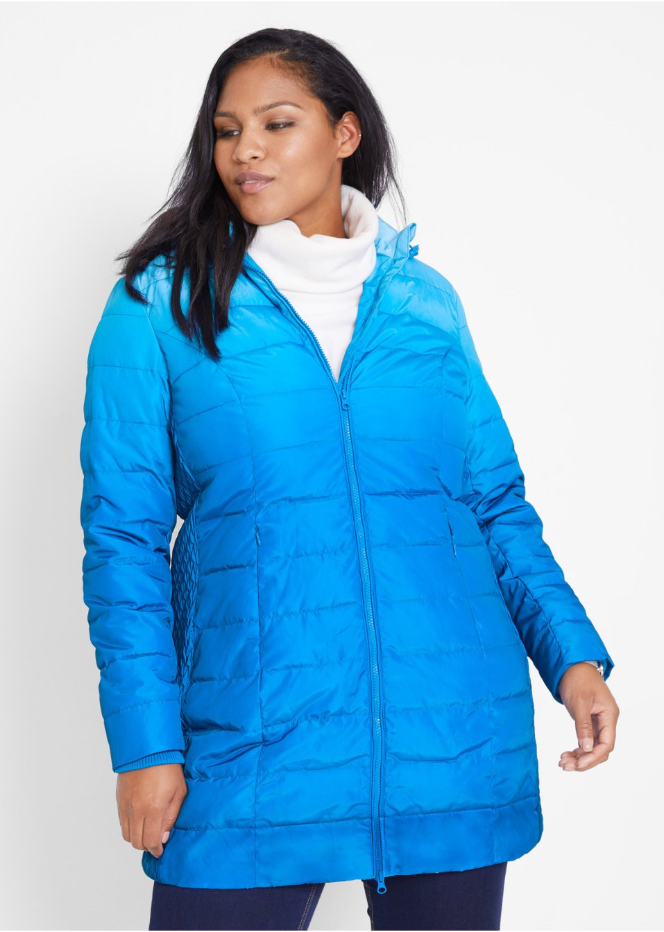 Veste matelassée avec dégradé de couleur