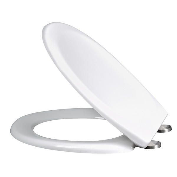 Abattant wc thermodur antibactérien + freins de chute + vis inox aisi 304 - majestic - blanc
