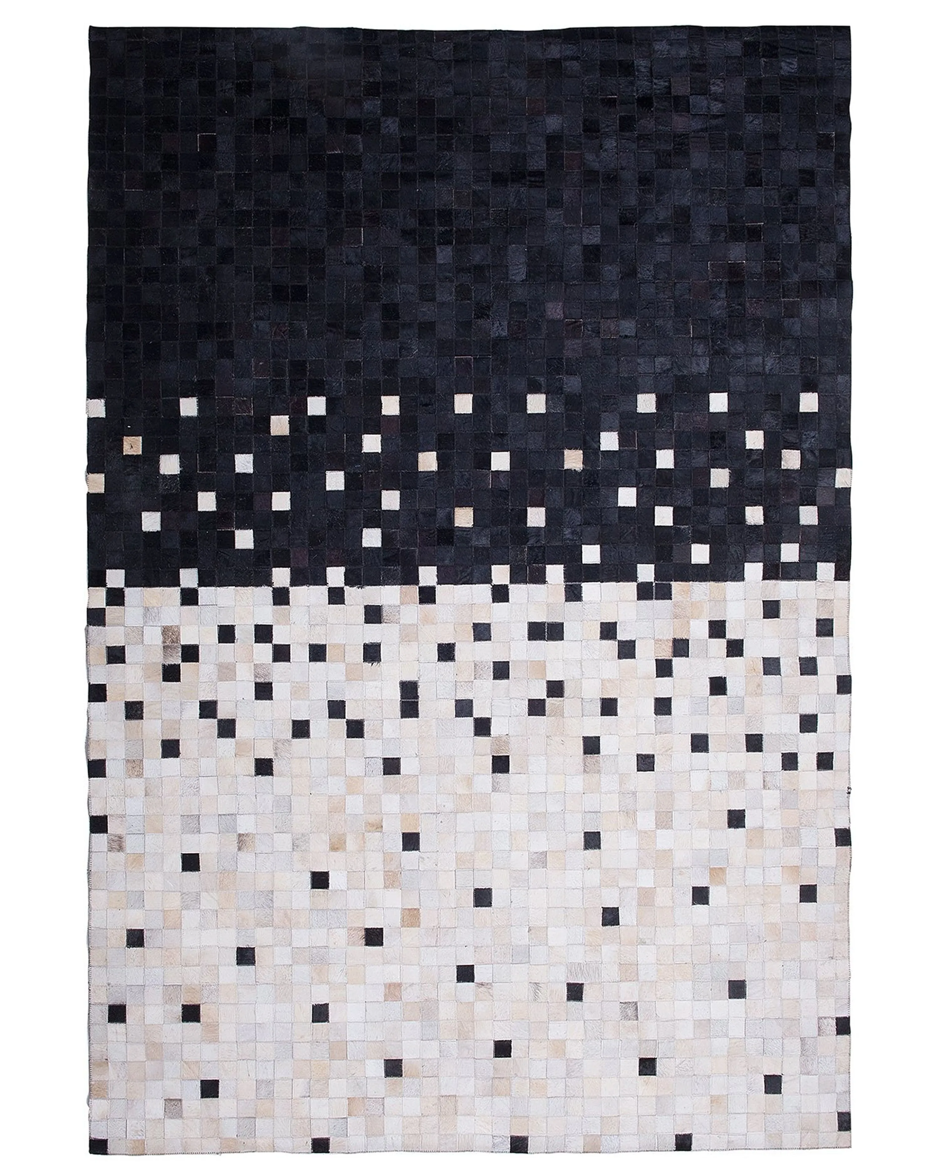 Vloerkleed ERFELEK Zwart 160 x 230 cm Leer