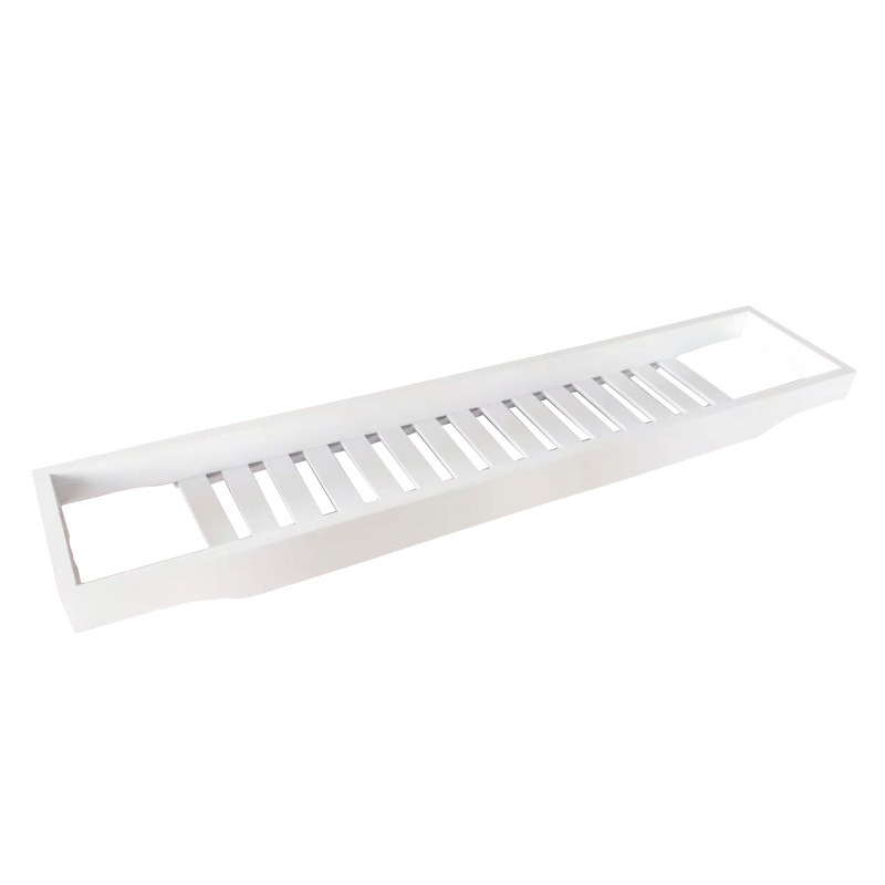 (70x14.5cm) Bambus Badewannen Ablage Gitter Wannenbrücke - Weiss