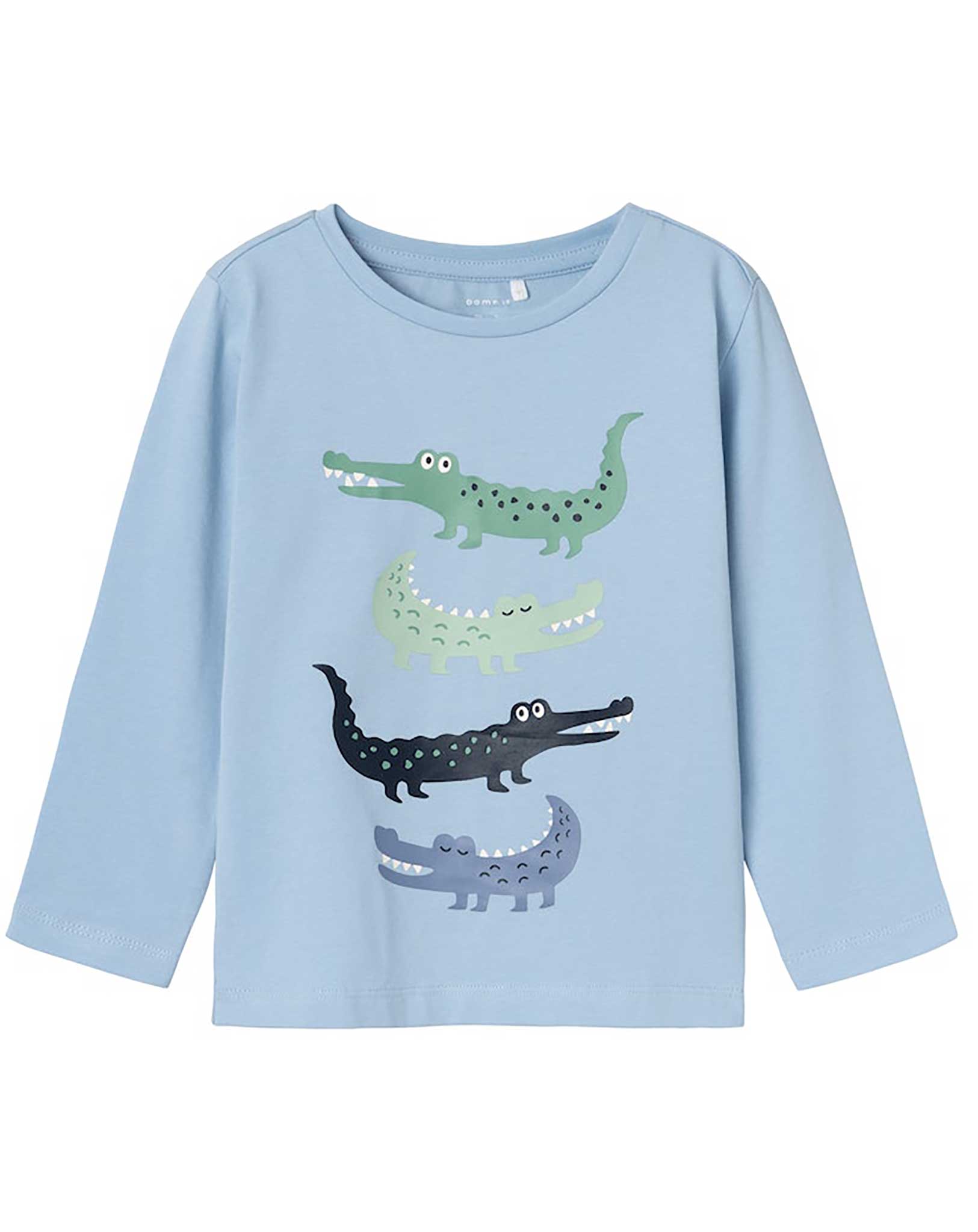 Langarmshirt NMMTYANS CROCS in chambray blue