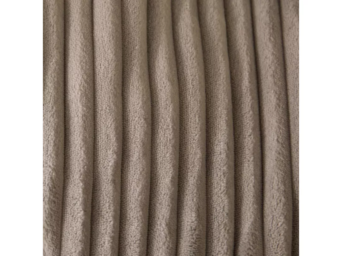 Pouf fauteuil géant en mousse expansible et velours côtelé gris - NIMBUS