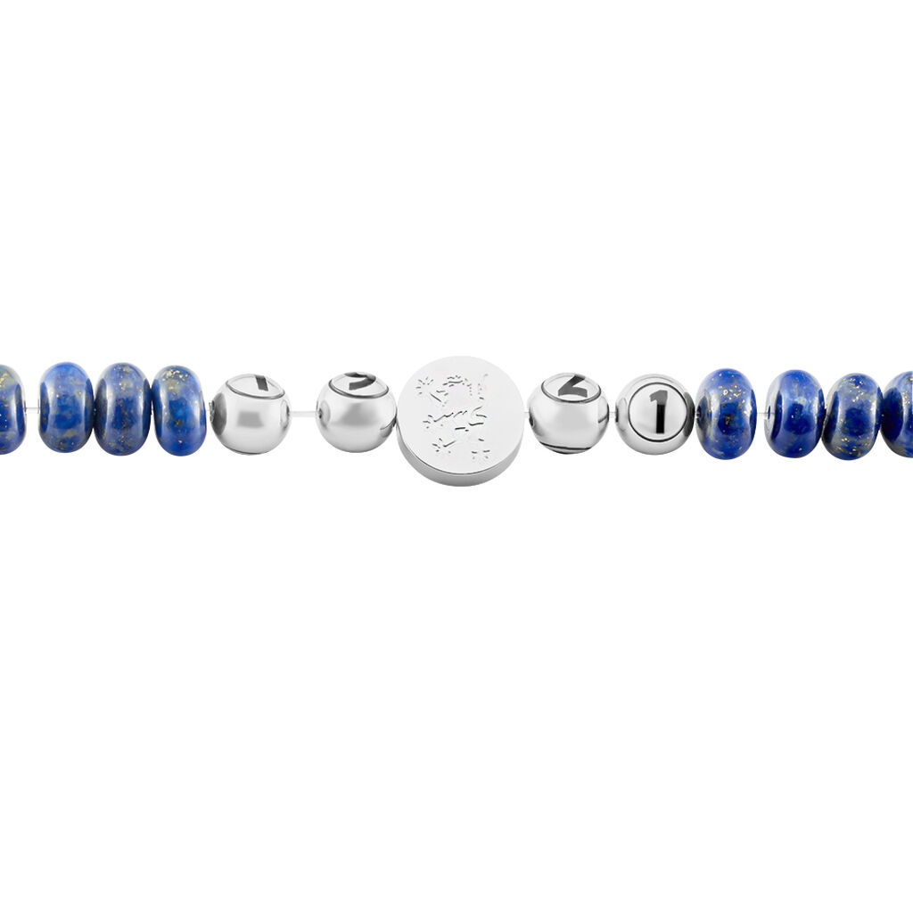 Bracelet Jourdan 1921 Acier Blanc œil De Tigre