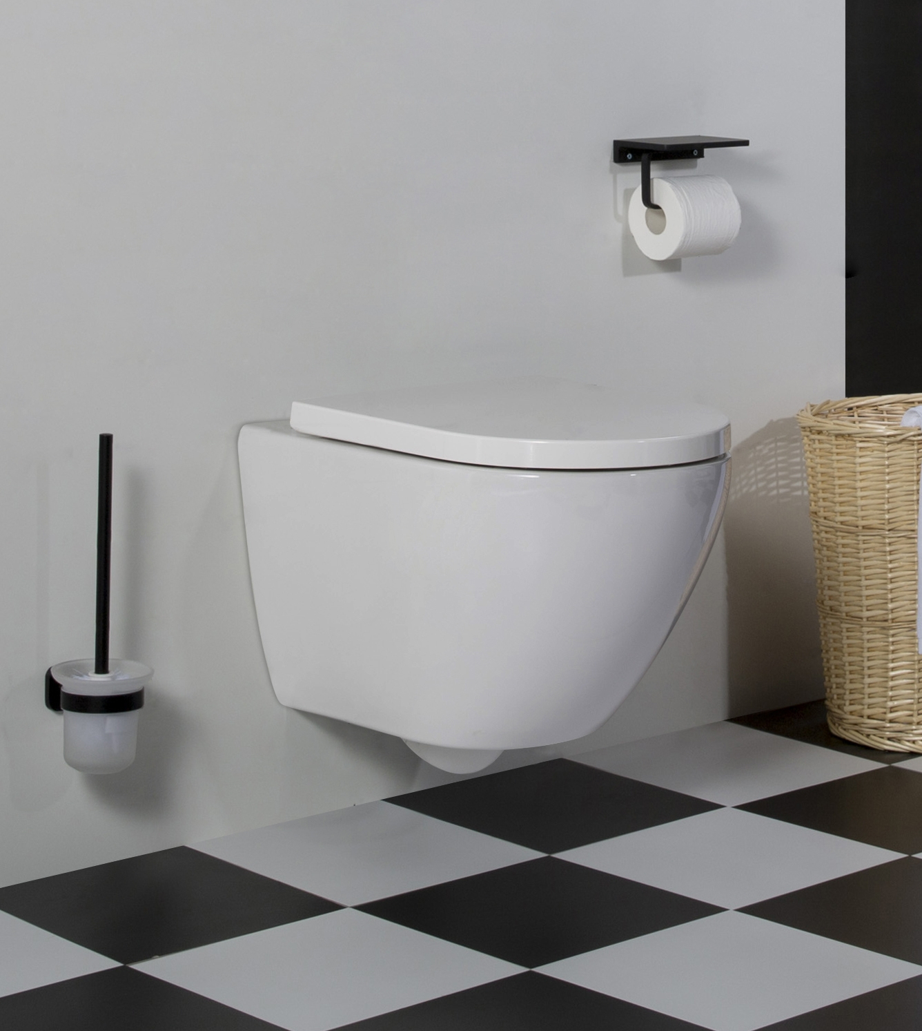 Geberit UP720 toiletset met Saniclear Jama Compact randloos toilet en softclose zitting