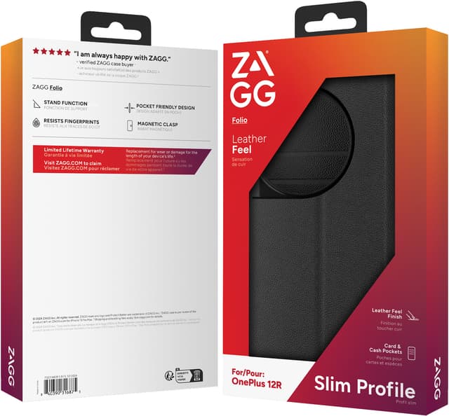 Zagg OnePlus 12R pungetui (sort)