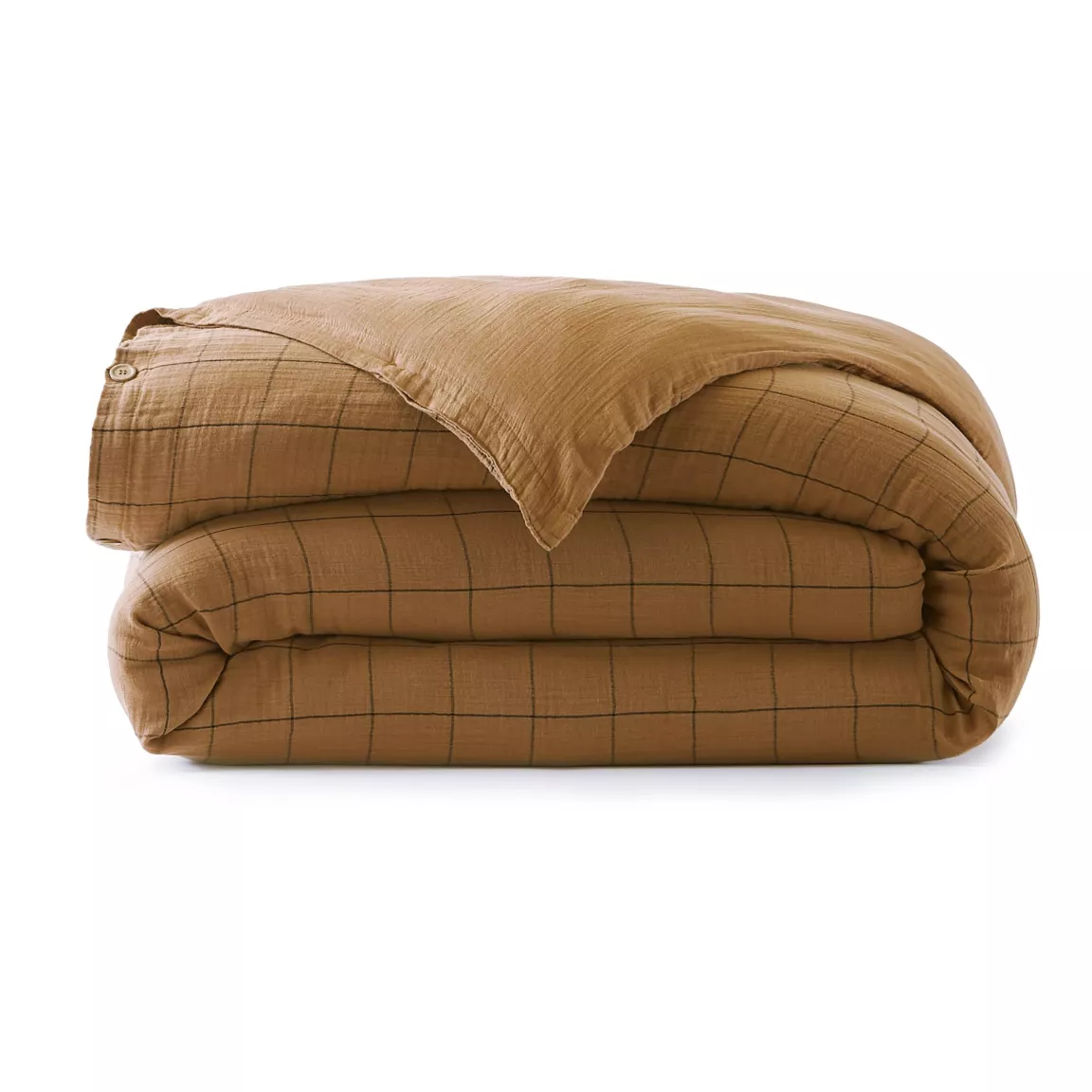 Housse de couette gaze de coton (140 x 200 cm) Gaïa Match Camel