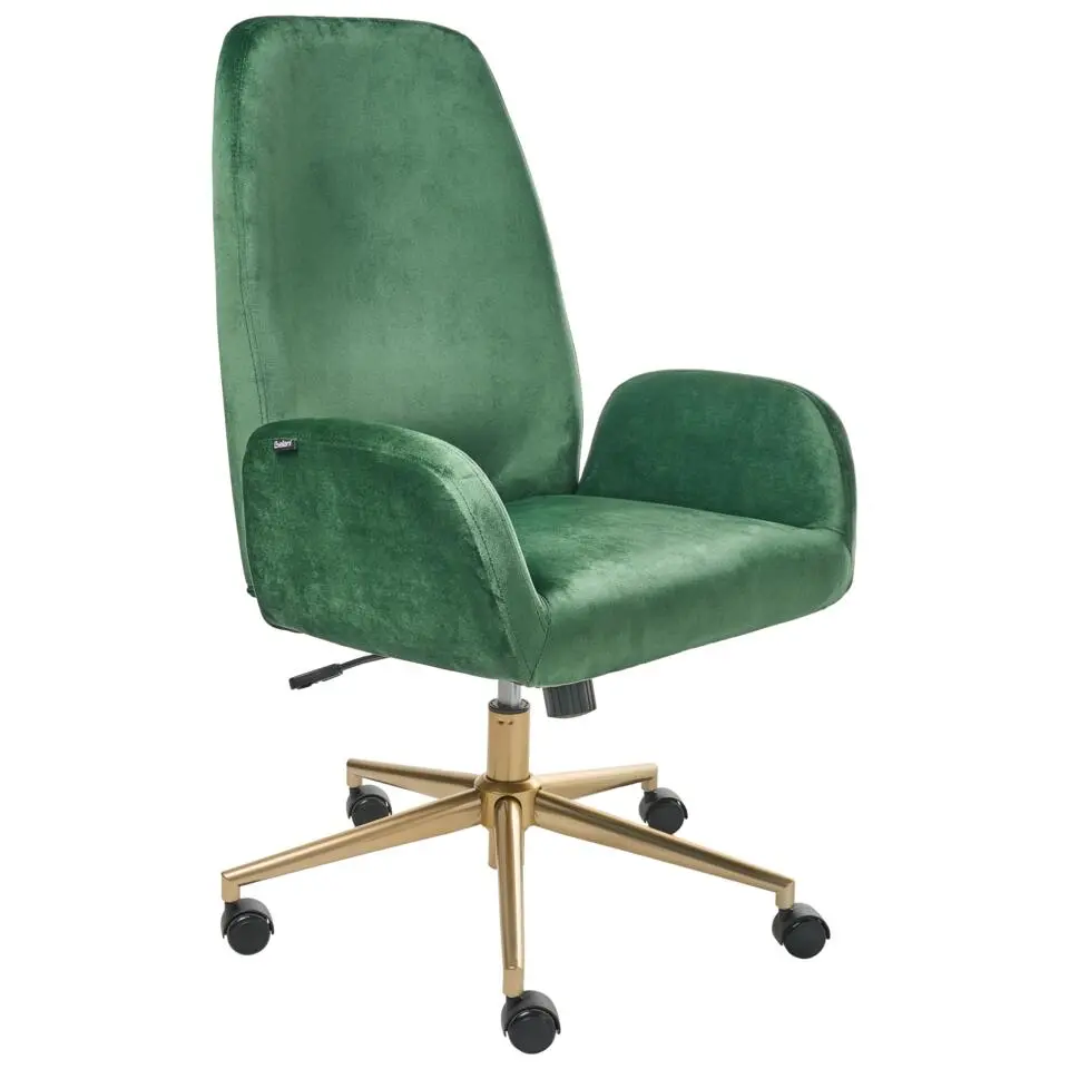 CLARE - Bureaustoel - Groen - Fluweel