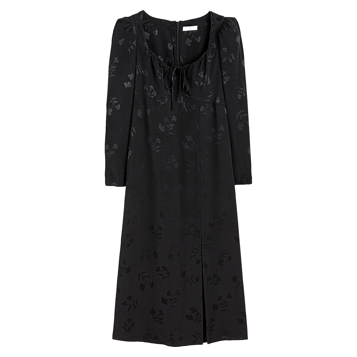 COLEÇÕES LA REDOUTE<br>Vestido longo jacquard, mangas compridas