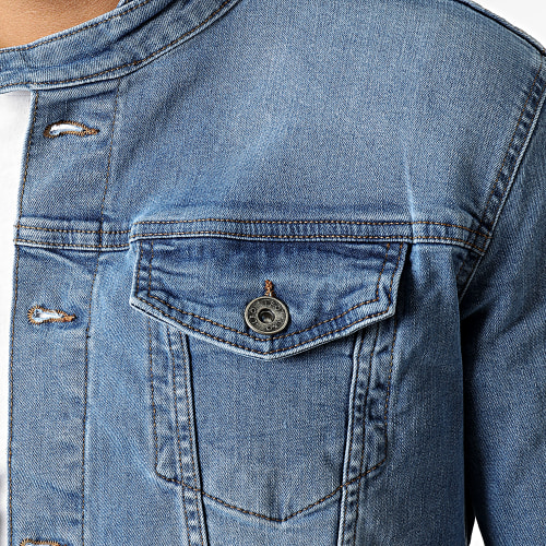 Veste Jean Biker 2092 Bleu Denim