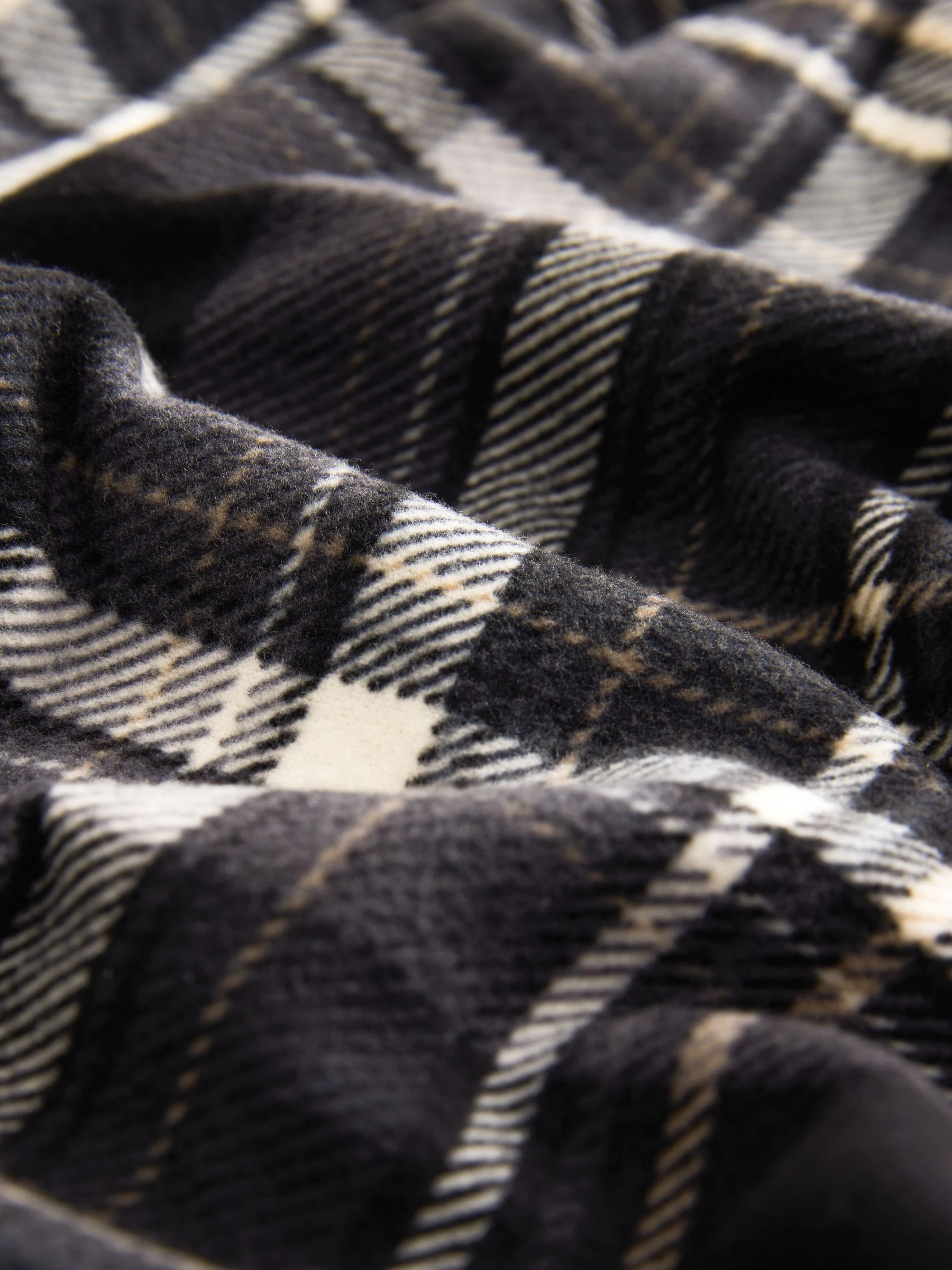 Naturel/zwart geruit - Motionflex behaaglijke pyjamabroek met open zoom, set van 2