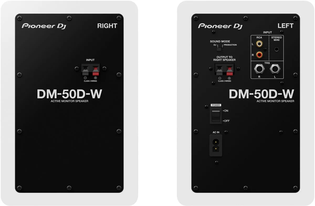 Pioneer DM-50D Blanc (la paire) Enceintes de monitoring