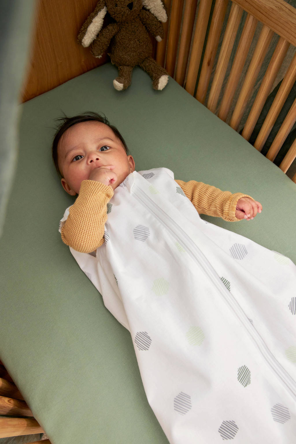 Heerlijke slaapzakbaby zomerslaapzak Honeycomb forest green