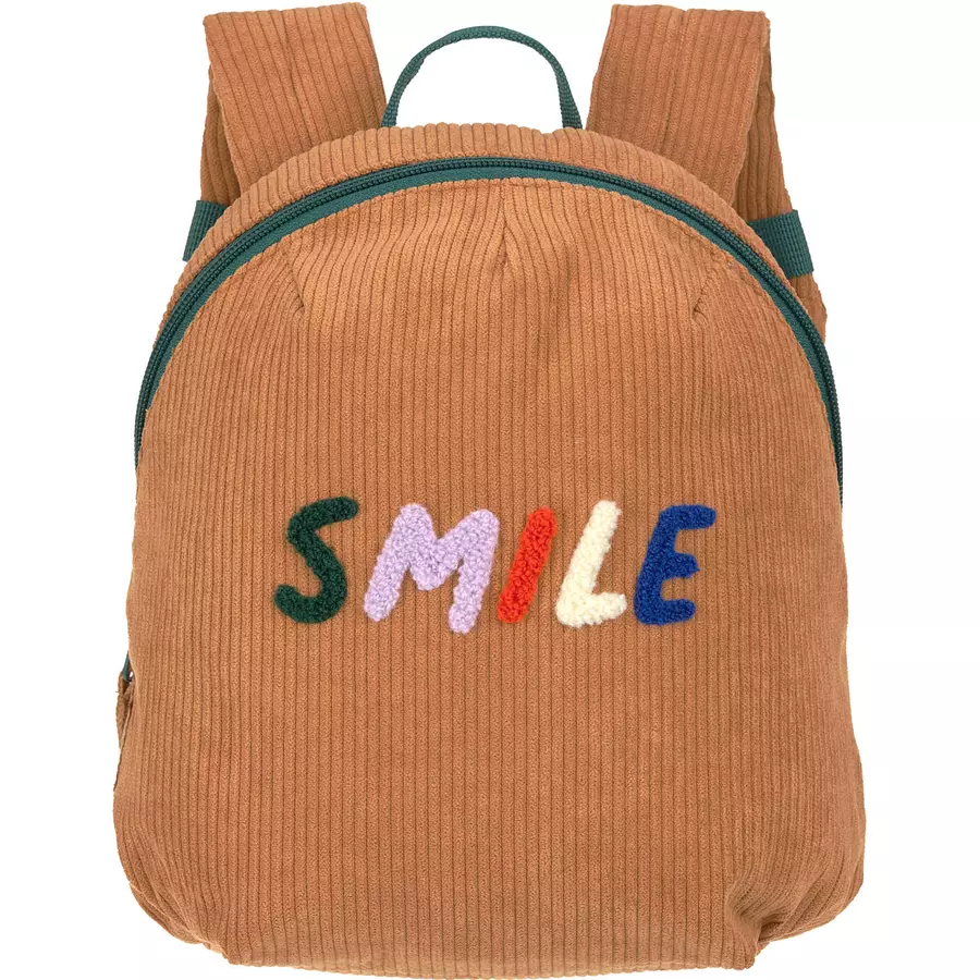 LÄSSIG Kindergartenrucksack Cord Little Gang - Smile, Karamell