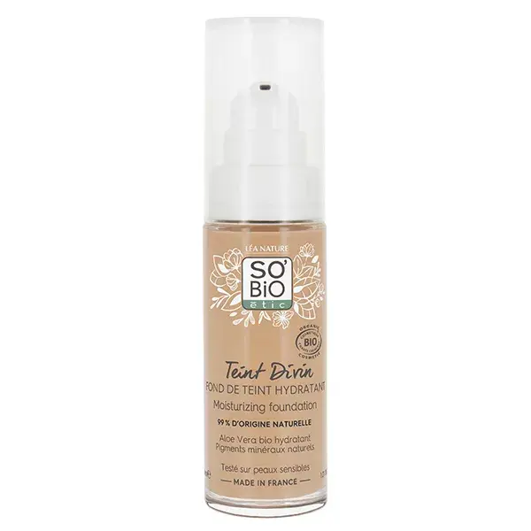 So'Bio Étic Teint Divin Fond de Teint Hydratant Bio N°25 Beige Doré 30ml