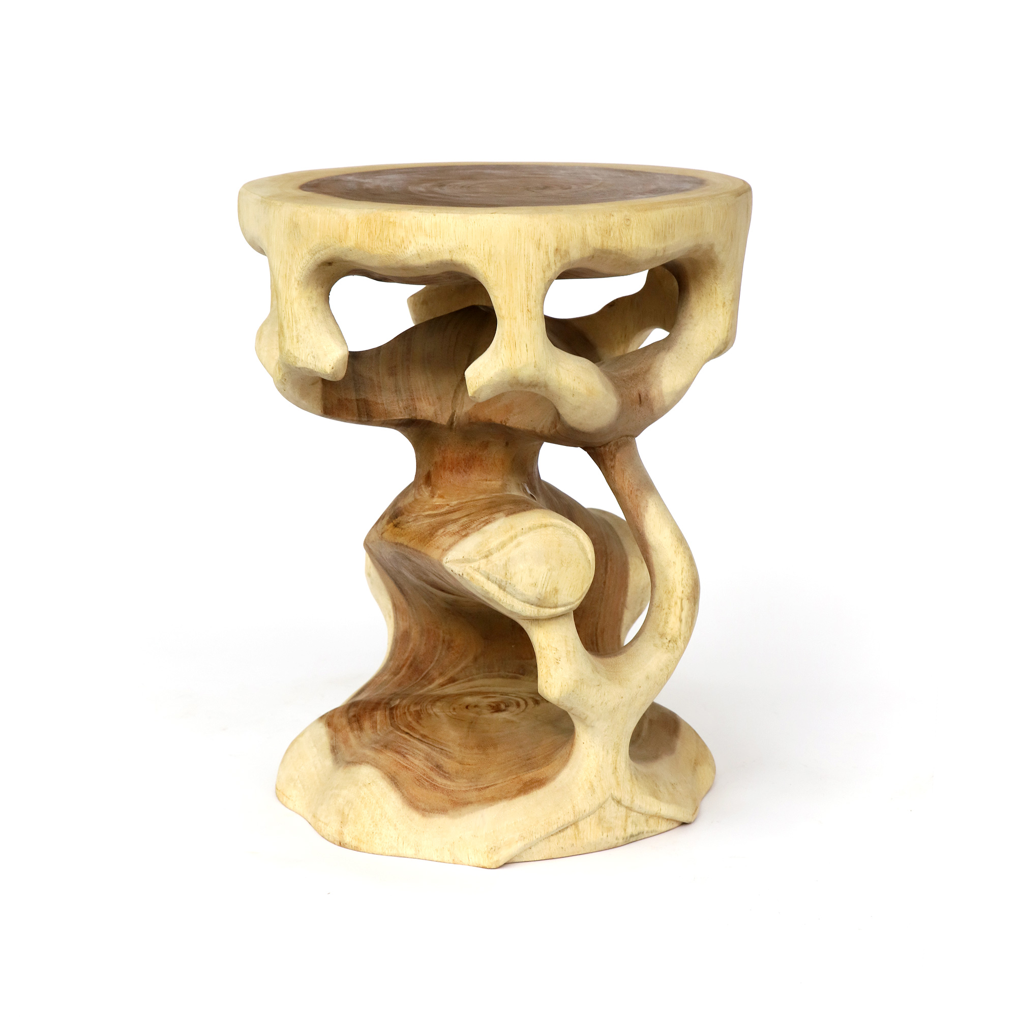 Podest 'Blume', Suarholz, Ø 34 cm, H 45 cm von fischer's lagerhaus