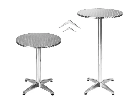 Mange debout aluminium diamètre aluminium grise 60 x 60 x 110 cm 2008192