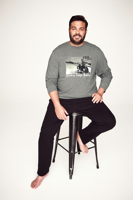 Men+ Schlafanzug, Zweiteiler, Bauchfit, Langarmshirt, lange Hose, bis 8 XL