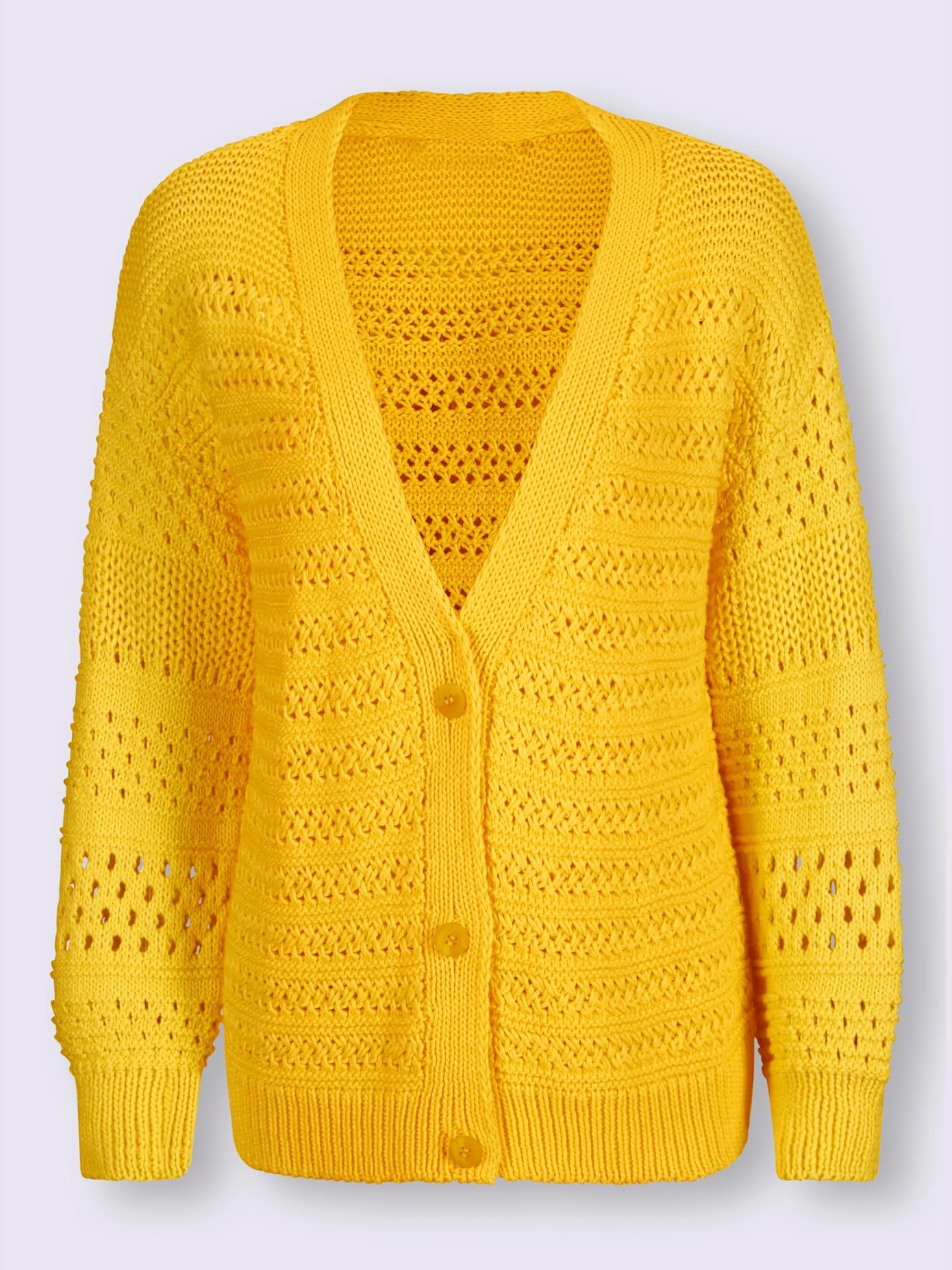 Veste en tricot joli motif tricoté ajouré devant et au dos