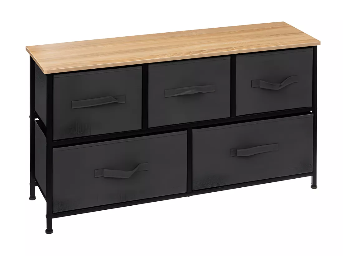 Commode Basse 5 Tiroirs 