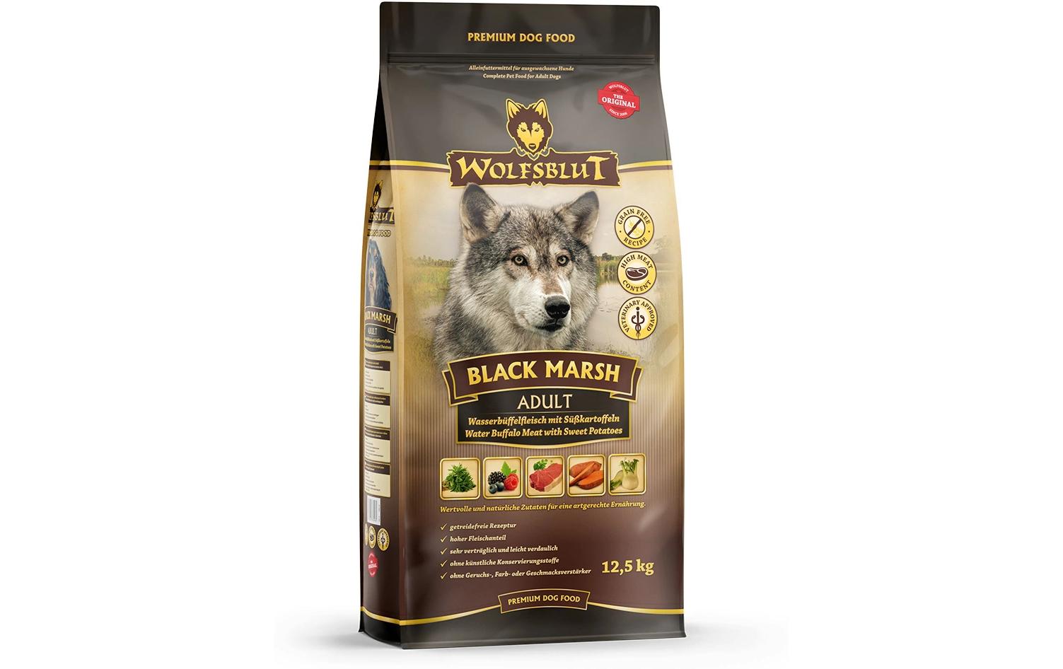 Trockenfutter Dog Black Marsh Adult, 12.5 kgAlleinfuttermittel für ausgewachsene Hunde kleiner Rassen