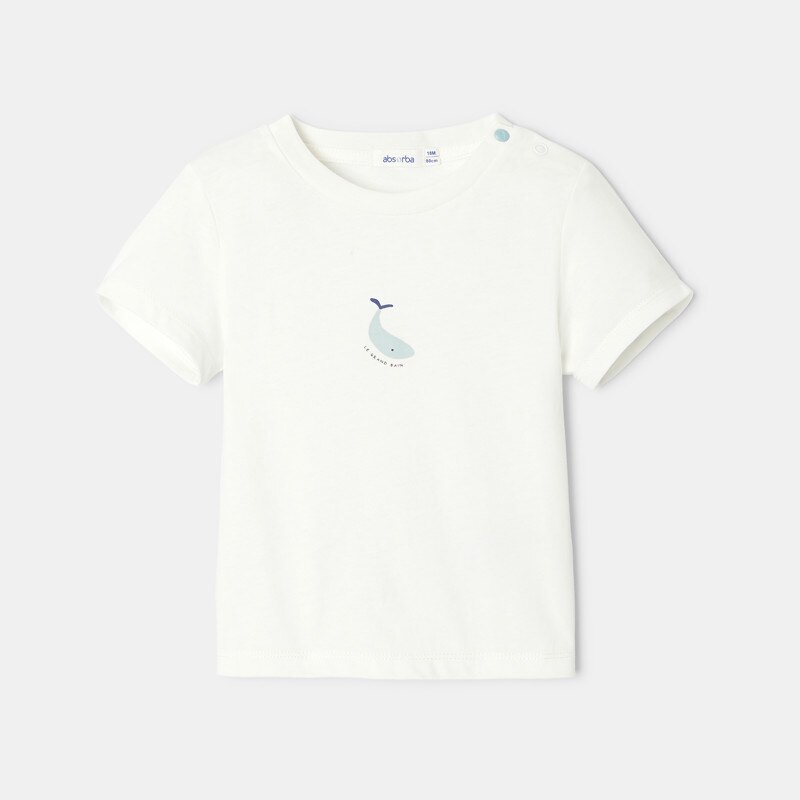 T-shirt manches courtes en coton bio bleu mixte Absorba Bleu