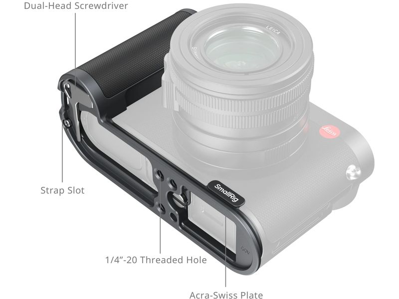 Smallrig L-Winkel Montageplatte mit Griff für Leica Q3 Schützt die Kamera und bietet Anschlussmöglichkeiten