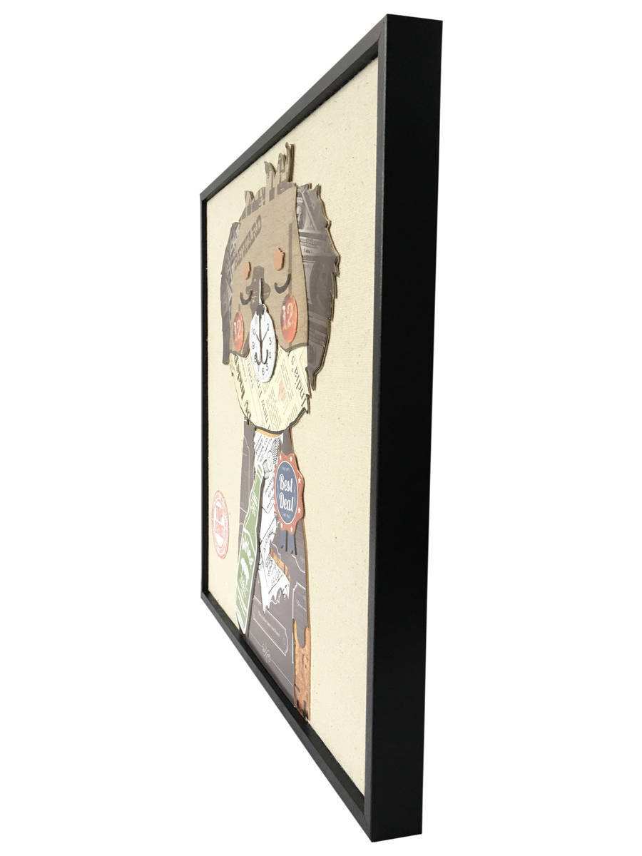 Wandbild - Hund - Handarbeit - 42x42 cm