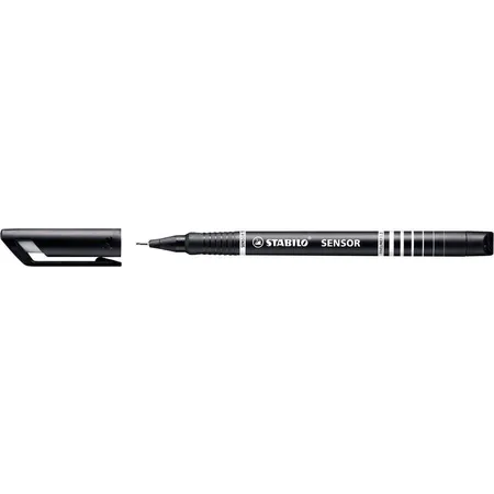 Fineliner mit gefederter Spitze - STABILO SENSOR F - fein - Einzelstift - schwarz
