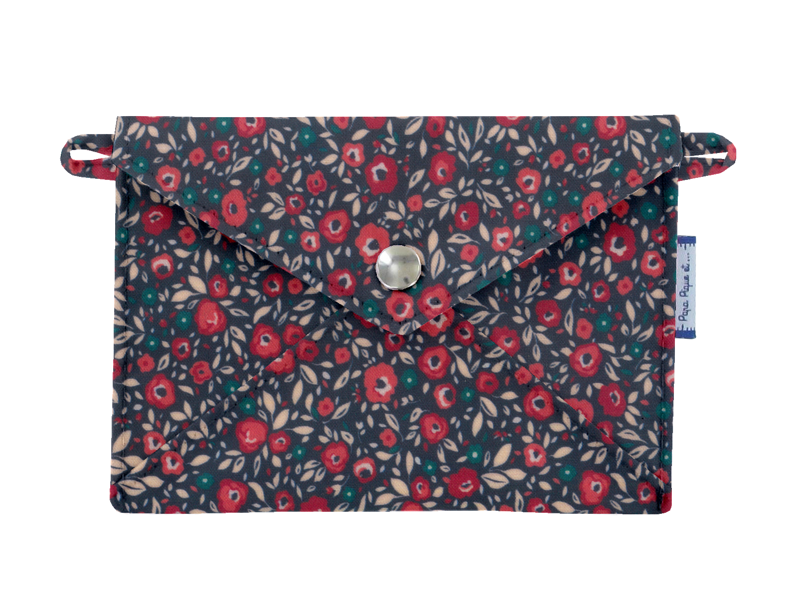 Petite Pochette Enveloppe Camelias Rubis