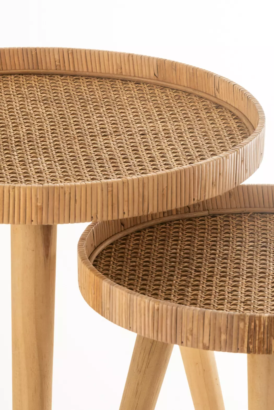 2-Satz Beistelltisch Rattan