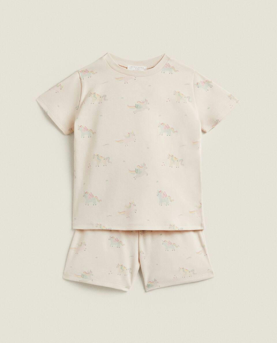 Conjunto de pijama infantil unicórnio