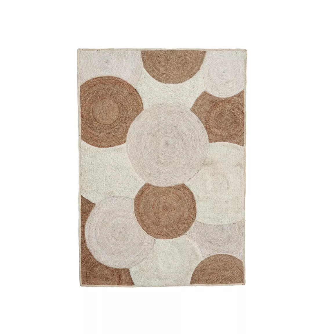 Tapis de salon rectangulaire jute tressée main (160 x 230 cm) Reina Beige