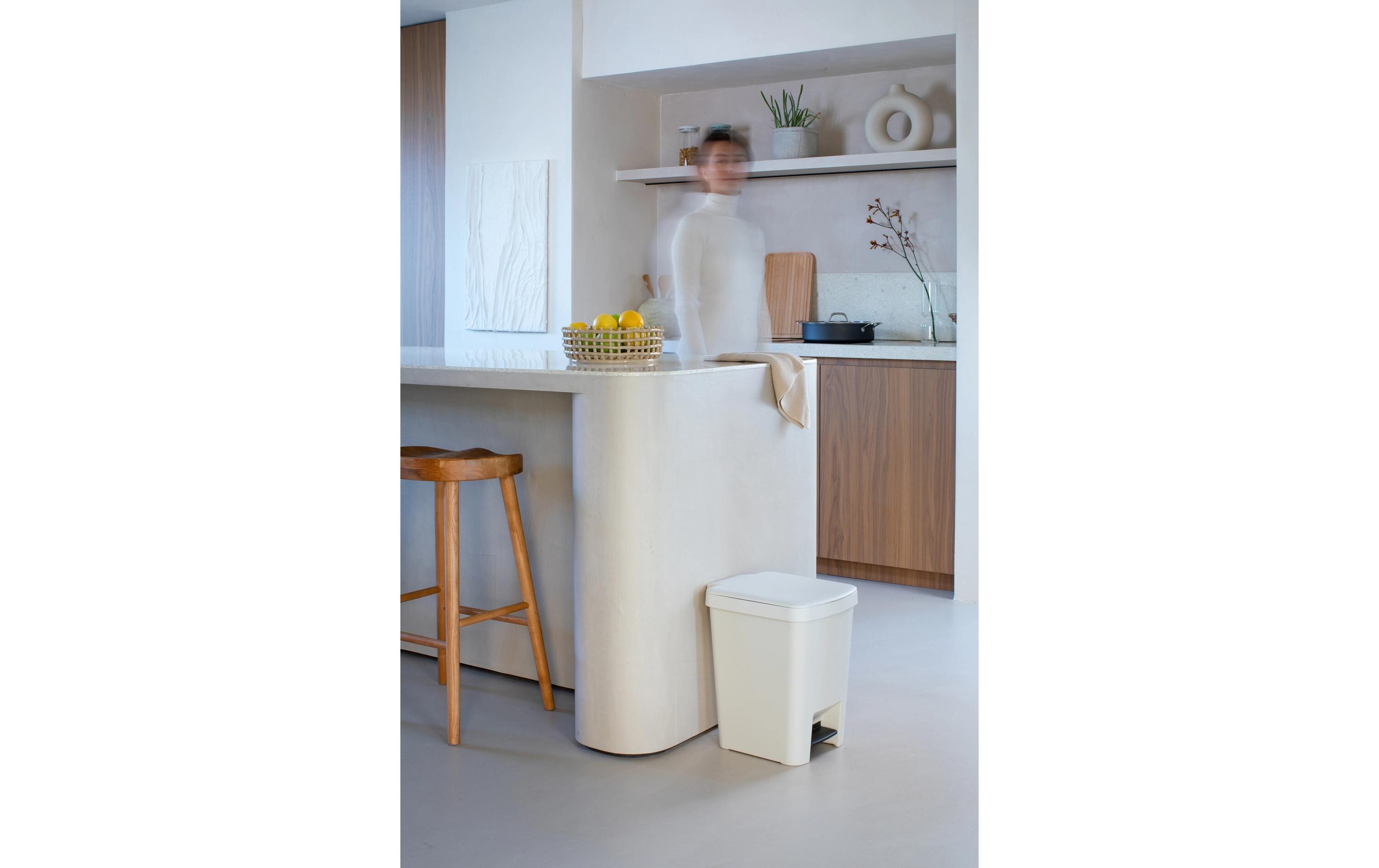 Recyclingbehälter StepUp 25 l, HellgrauTreteimer für Recyclingmaterialien