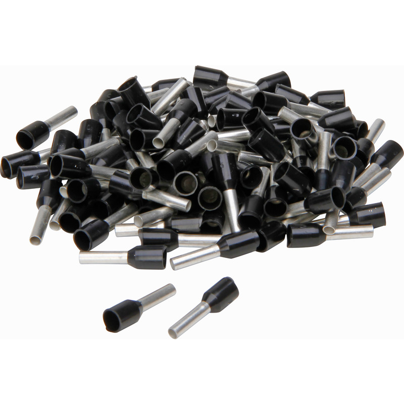 Adereindhuls met kunststofkraag 1,5mm² zwart