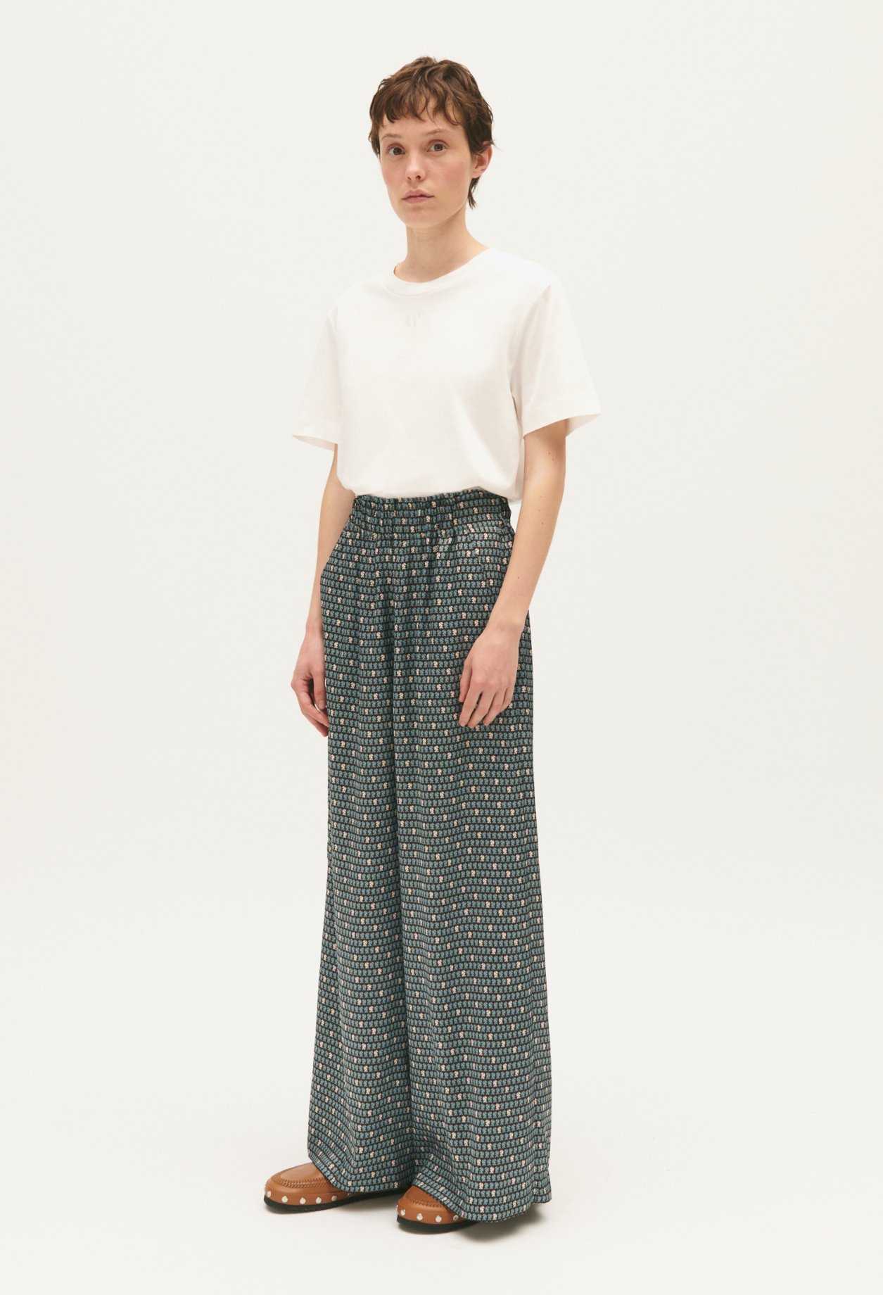 Pantalon fluide satine