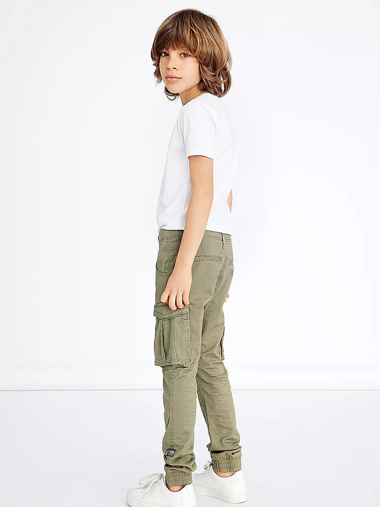 NAME IT Jungen Cargohose Regular Fit NITBAMGO  olive