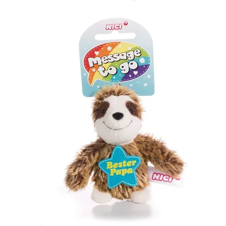 NICI Faultier Plüsch mit Loop und Spruch Bester Papa 8 cm