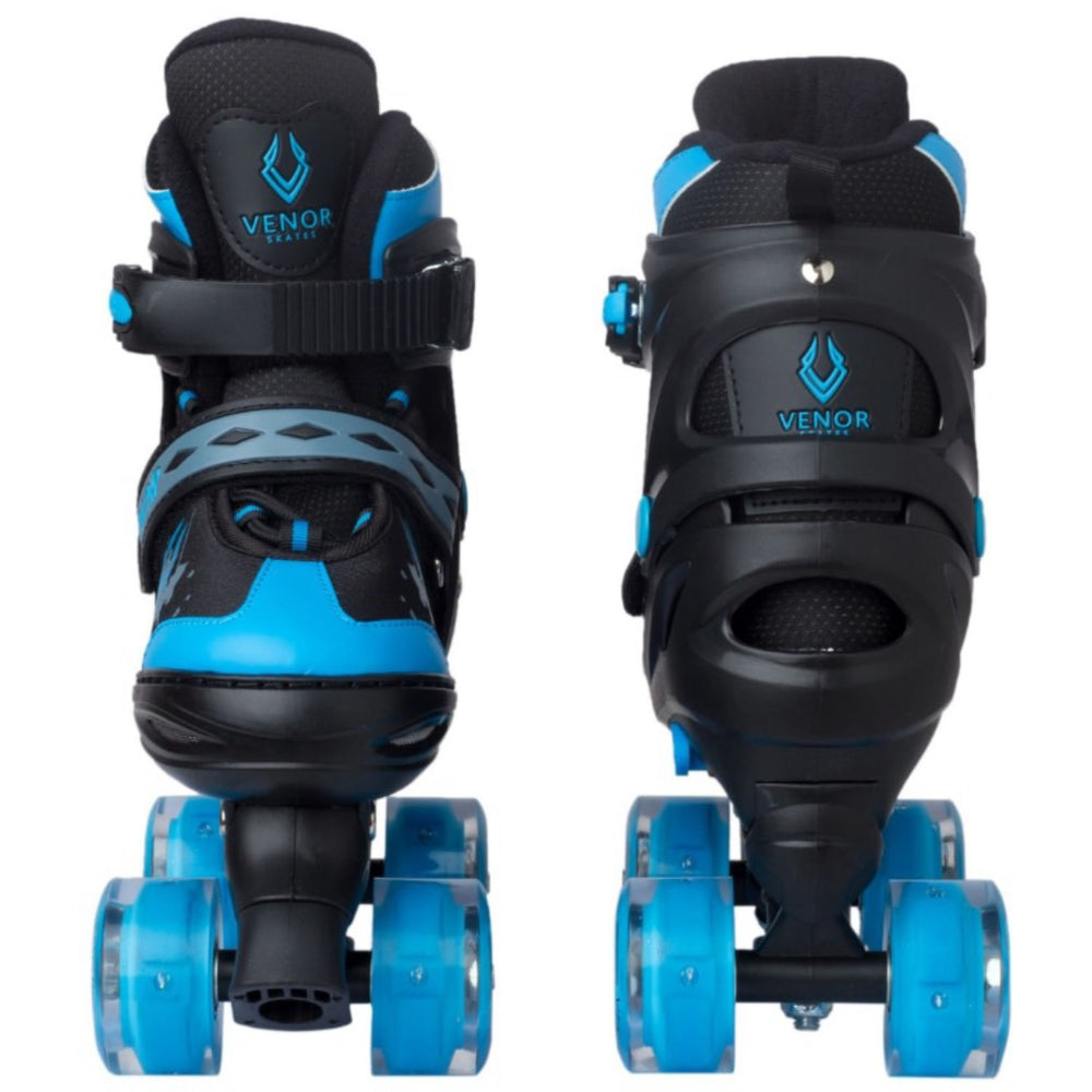 Køb VENOR Black/Blue Ignite LED Side-By-Side Rulleskøjter