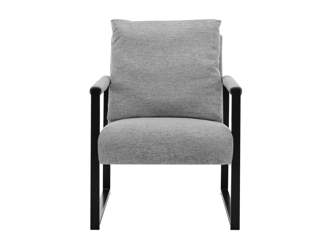 Fauteuil en tissu texturé gris ISPORI