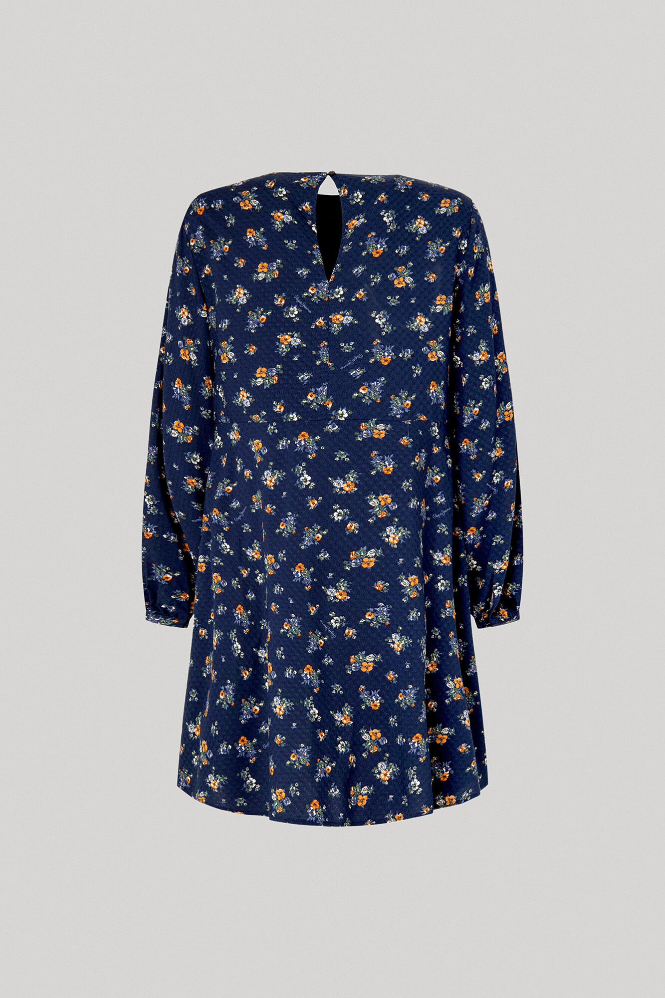 Vestido de tecido dobby com estampa floral
