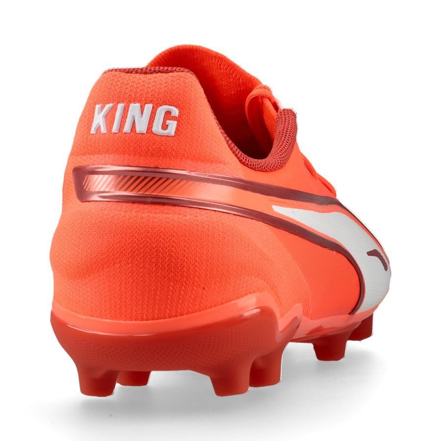 PUMA King Match FG/AG Unlimited - Glowing Red/Blanc/Red Fire Enfant