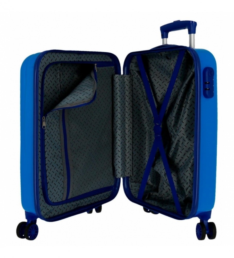 Mala de cabine rígida Disney Mickey na Lua 55cm Azul -38x55x20cm-