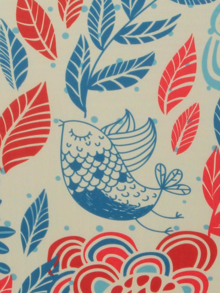 Housse de valise Periea Red and Blue Leaves M
