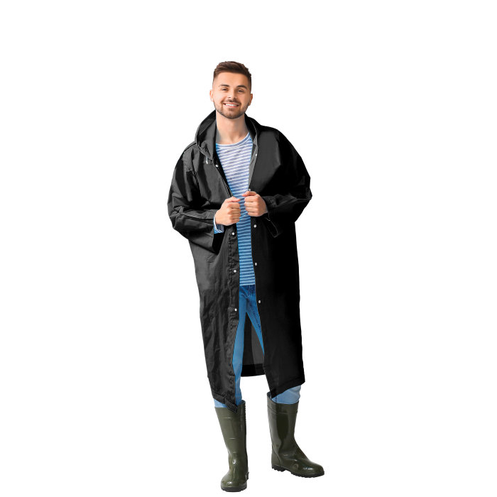 Regnfrakke sort onesize
