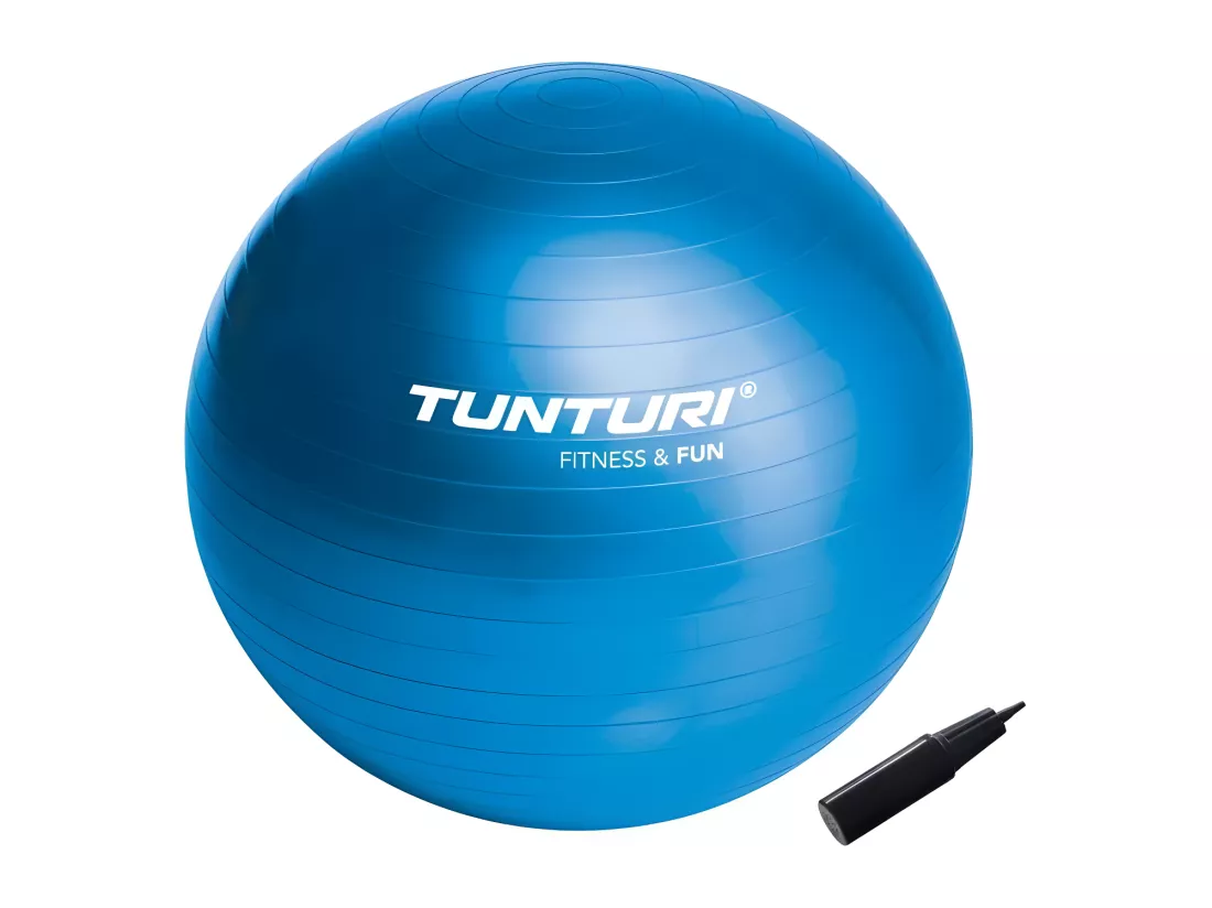 TUNTURI Gym ball ballon de gym 75cm bleu