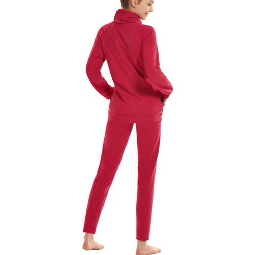 Lisca - Pijama interior leggings top manga larga StarlightCheek Rojo