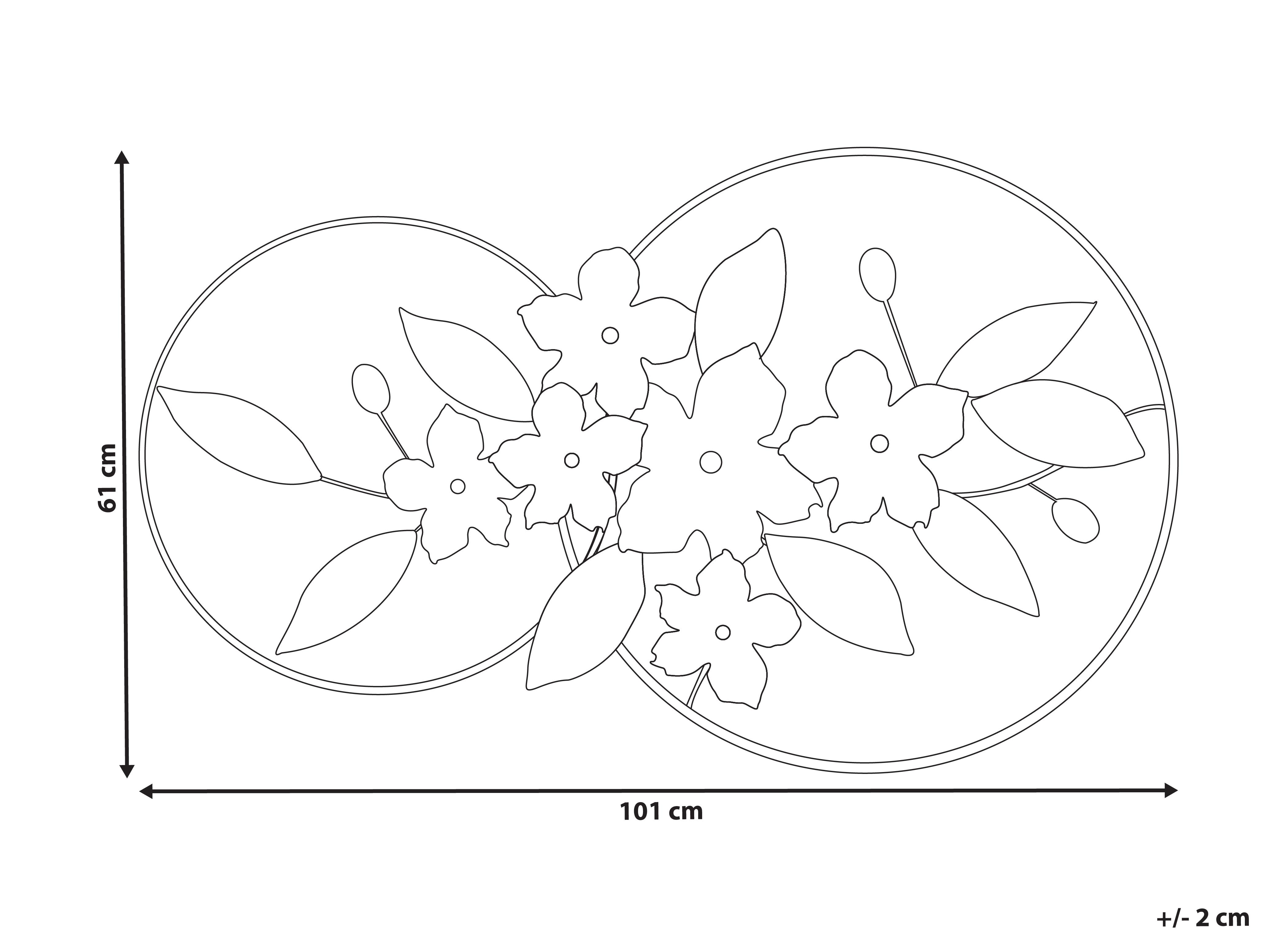 Wanddecoratie Blad DYSPROSIUM Metaal 61 cm Goud